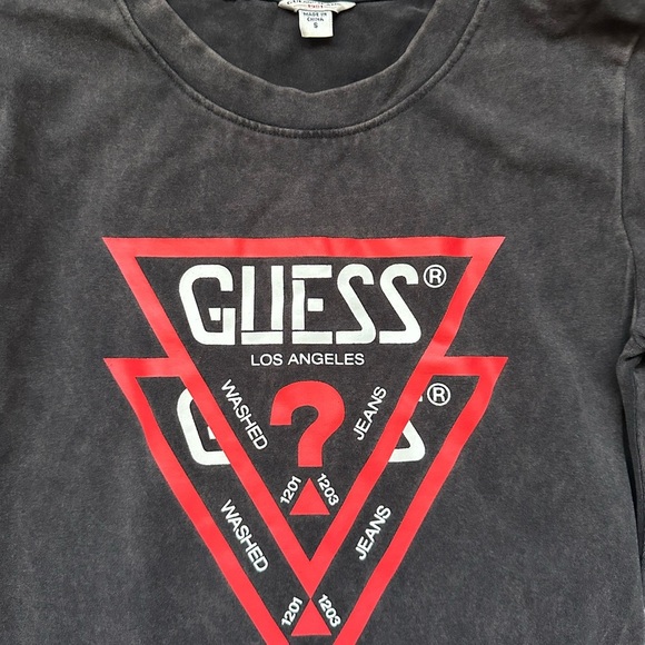 GUESS Black Dress with Red Logo - Picture 2 of 3